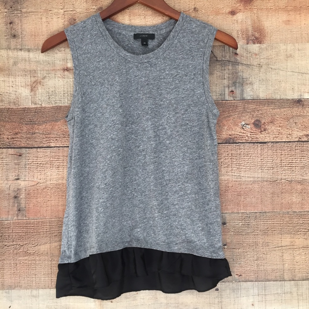 J Crew Gray Tank Top Blouse XS